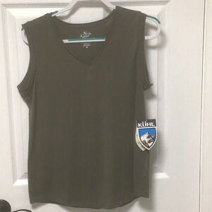 Kuhl Women's Olive Green Sleeveless V-Neck Tank